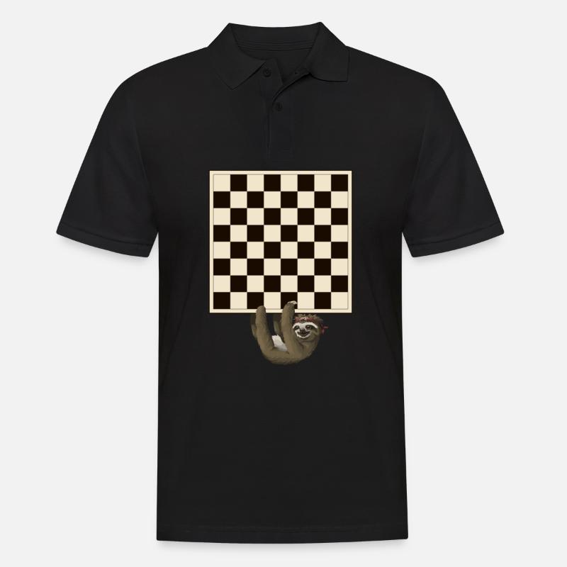Schachbrett Schachspieler Schachprofi Geschenk - Männer Poloshirt - Schwarz