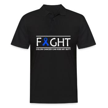 Cancer du côlon Combattants - Polo Homme - noir - Devant - Kai (181cm)