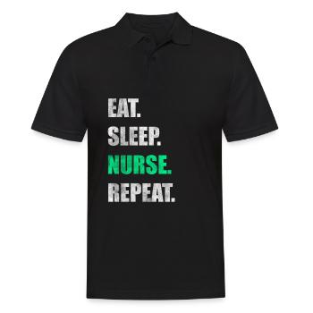 Infirmiers infirmiers infirmiers - Polo Homme - noir - Devant - Kai (181cm)
