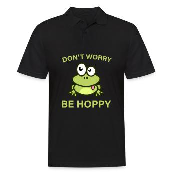 Frosch lustig - Männer Poloshirt - Schwarz - Vorne - Kai (181cm)