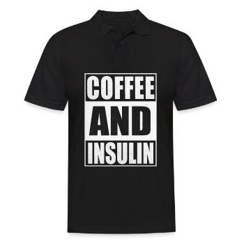 Coffee insulin diabetes diabetic gift - Men's Polo Shirt - black - Front - Kai (181cm)