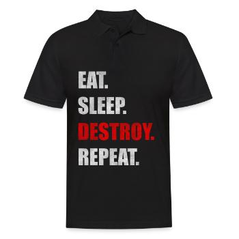 Destroy destruction destroyer saying gift - Men's Polo Shirt - black - Front - Kai (181cm)