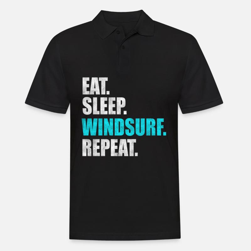 Windsurfer Windsurfen Windsurfing Geschenk - Männer Poloshirt - Schwarz