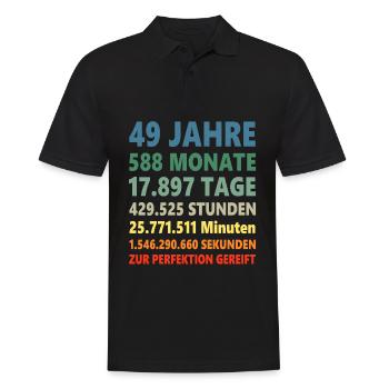 49. Geburtstag 49 Jahre Geschenk - Männer Poloshirt - Schwarz - Vorne - Kai (181cm)