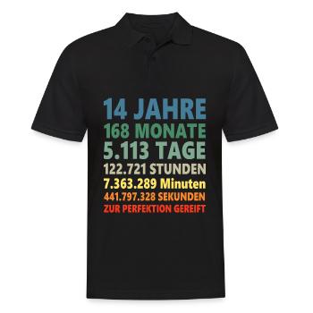 14 Jahre 14. Geburtstag Geschenk - Männer Poloshirt - Schwarz - Vorne - Kai (181cm)
