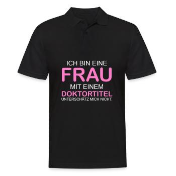 Doktortitel Frau Doktor Promotion Geschenk - Männer Poloshirt - Schwarz - Vorne - Kai (181cm)