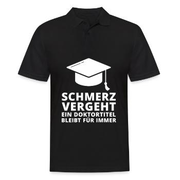 Doktortitel Promotion Doktor Promovieren Geschenk - Männer Poloshirt - Schwarz - Vorne - Kai (181cm)