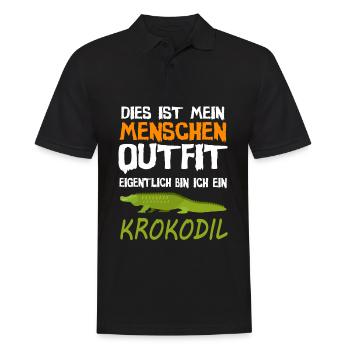 Crocodile disant costume costume costume - Polo Homme - noir - Devant - Kai (181cm)