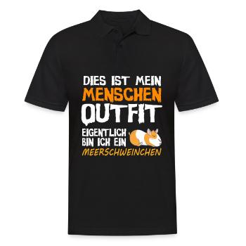 Costume de cobaye costume halloween carnaval sort - Polo Homme - noir - Devant - Kai (181cm)