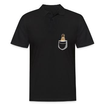 Erdmännchen Geschenk - Männer Poloshirt - Schwarz - Vorne - Kai (181cm)