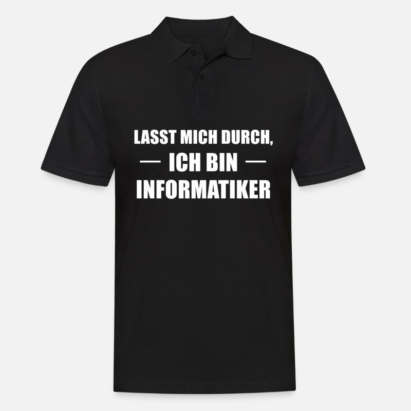 Informatiker Spruch Informatik-Student Geschenk - Männer Poloshirt - Schwarz