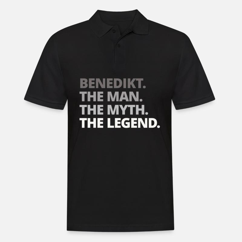 Benedikt Name Spruch Geschenk - Männer Poloshirt - Schwarz