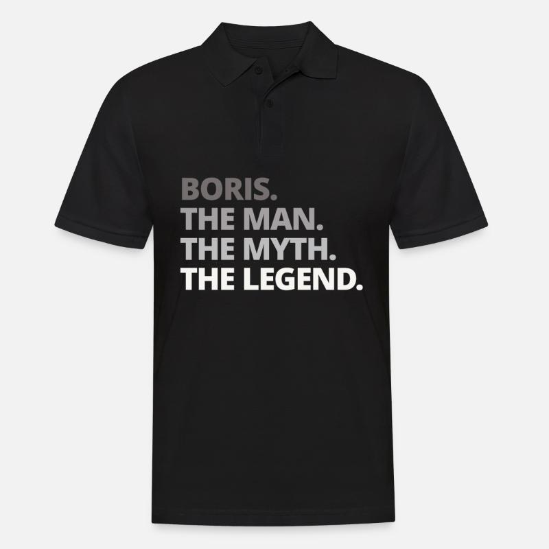 Boris Name Spruch Geschenk - Männer Poloshirt - Schwarz