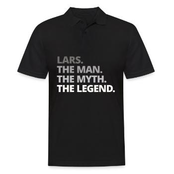 Lars Name Spruch Geschenk - Männer Poloshirt - Schwarz - Vorne - Kai (181cm)
