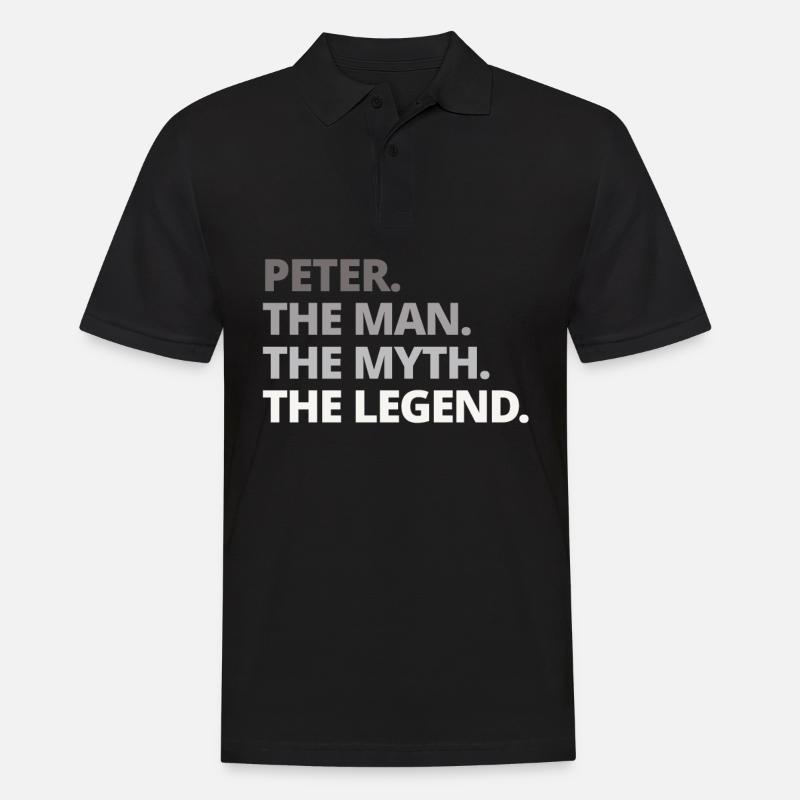 Peter Spruch Geschenk - Männer Poloshirt - Schwarz