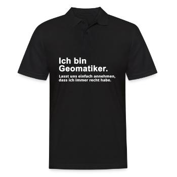 Geomatiker Spruch Geschenk - Männer Poloshirt - Schwarz - Vorne - Kai (181cm)