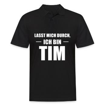 Tim Name Spruch Geschenk - Männer Poloshirt - Schwarz - Vorne - Kai (181cm)