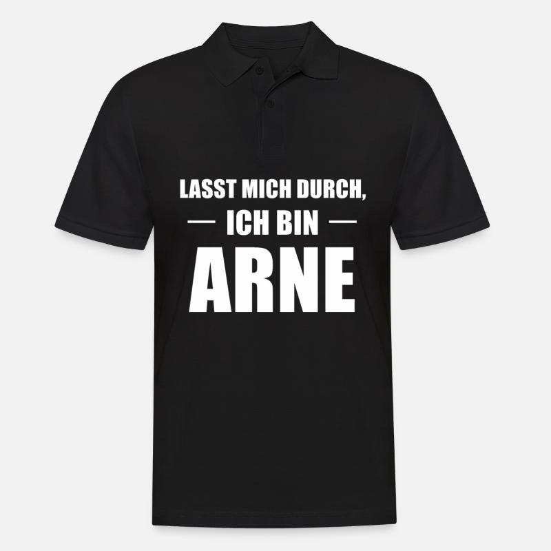 Arne Name Spruch Geschenk - Männer Poloshirt - Schwarz