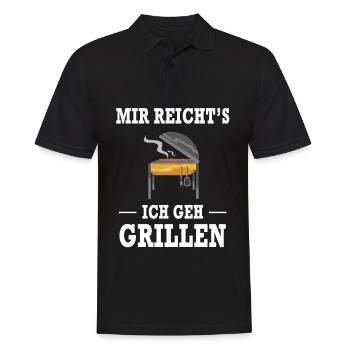 Mir Reicht's Ich Geh Grillen Grill Griller Spruch - Männer Poloshirt - Schwarz - Vorne - Kai (181cm)