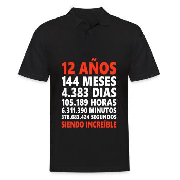 12. Geburtstag 12 Jahre Spanier Spanien Spruch - Männer Poloshirt - Schwarz - Vorne - Kai (181cm)