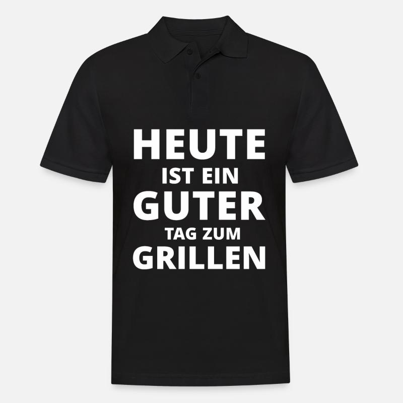 Griller Grillen Spruch Geschenk - Männer Poloshirt - Schwarz