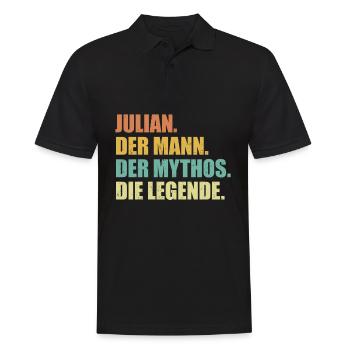 Julian Name Mythos Legende Spruch Geschenk - Männer Poloshirt - Schwarz - Vorne - Kai (181cm)
