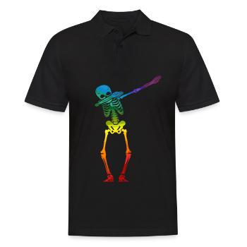 Dabbing Skeleton Gay Pride - Men's Polo Shirt - black - Front - Kai (181cm)