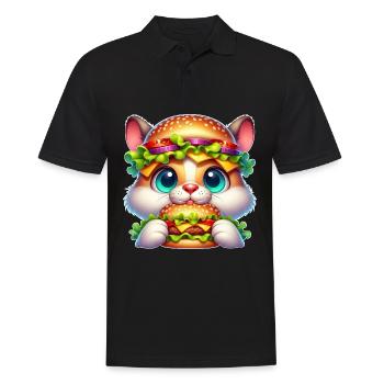 Funny Cats Coca Themed Hat Fast Food - Men's Polo Shirt - black - Front - Kai (181cm)