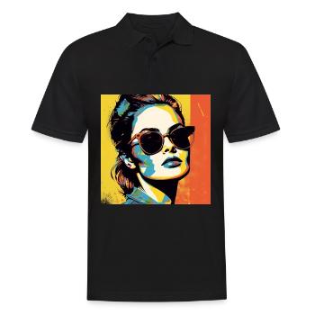 Pop Art Cool Femme - Polo Homme - noir - Devant - Kai (181cm)