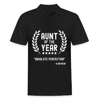 Best Aunt Funny Saying Gift from Nephew - Men's Polo Shirt - black - Front - Kai (181cm)