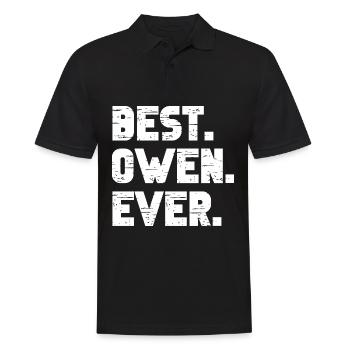 Best Owen Ever Retro Gift Saying Birthday - Men's Polo Shirt - black - Front - Kai (181cm)