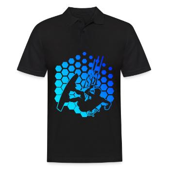 Kiten Kitesurfen Kitesurfing Kite Kitesurf - Men's Polo Shirt - black - Front - Kai (181cm)