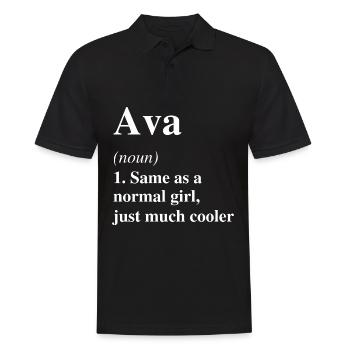 Ava Definition Cool Name Saying Gift - Men's Polo Shirt - black - Front - Kai (181cm)