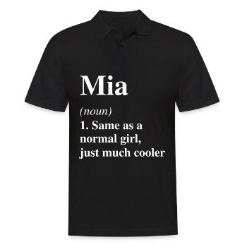 Mia Définition Cool Nom Dire Cadeau - Polo Homme - noir - Devant - Kai (181cm)