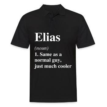 Elias Definition Cool Name Saying Gift - Men's Polo Shirt - black - Front - Kai (181cm)