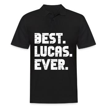 Best Lucas Ever Retro Geschenk Spruch Geburtstag - Männer Poloshirt - Schwarz - Vorne - Kai (181cm)
