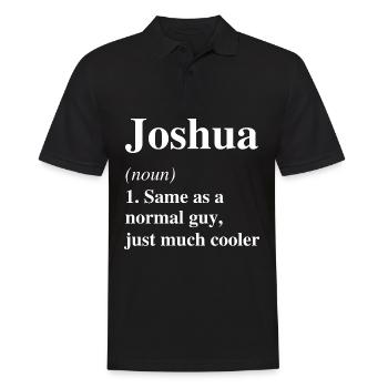 Joshua Définition Cool Nom Dire Cadeau - Polo Homme - noir - Devant - Kai (181cm)