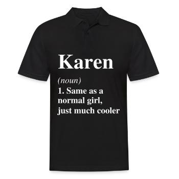 Karen Définition Cool Nom Dire Cadeau - Polo Homme - noir - Devant - Kai (181cm)