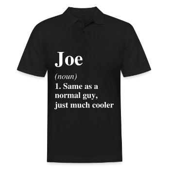 Joe Definition Cool Name Saying Gift - Men's Polo Shirt - black - Front - Kai (181cm)