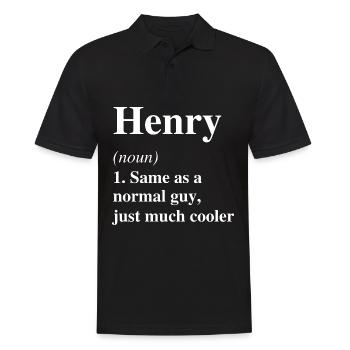 Henry Définition Cool Nom Dire Cadeau - Polo Homme - noir - Devant - Kai (181cm)