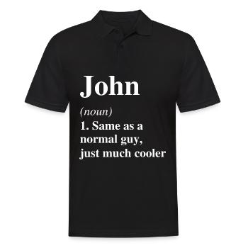 John Definition Cooler Name Spruch Geschenk - Männer Poloshirt - Schwarz - Vorne - Kai (181cm)