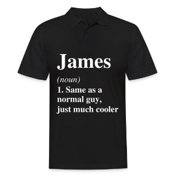 James Definition Cooler Name Spruch Geschenk - Männer Poloshirt - Schwarz - Vorne - Kai (181cm)