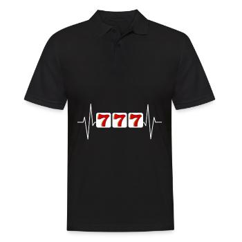 Herzschlag Casino Glückspiel Spielautomat Spielo - Männer Poloshirt - Schwarz - Vorne - Kai (181cm)