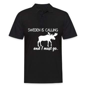 Schweden Urlauber Wanderer Skandinavien Reise Fans - Männer Poloshirt - Schwarz - Vorne - Kai (181cm)