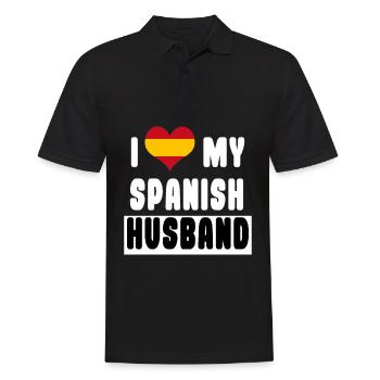 I love my spanish husband spanish - Men's Polo Shirt - black - Front - Kai (181cm)