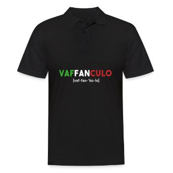 Italien Flagge Vaffanculo Italiener Humor Geschenk - Männer Poloshirt - Schwarz - Vorne - Kai (181cm)