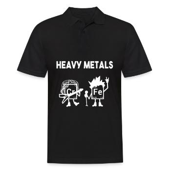 Heavy Metals Chemie Nerd Wortspiele Ella Lopez - Männer Poloshirt - Schwarz - Vorne - Kai (181cm)