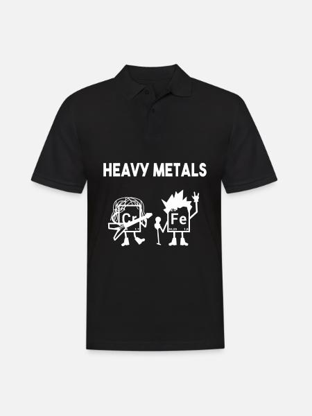 Heavy Metals Chemistry Nerd Puns Ella Lopez - Men's Polo Shirt - black