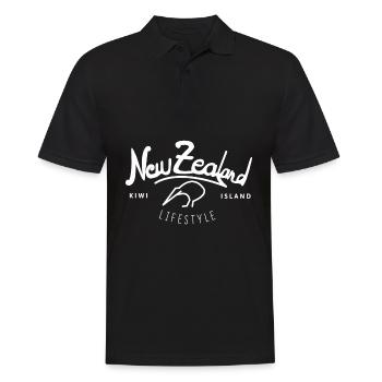 Nouvelle-Zélande Backpacker Lifestyle Kiwi Idée de cadeau - Polo Homme - noir - Devant - Kai (181cm)
