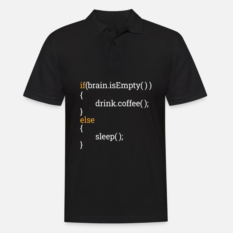 Programmer Computer Science Student Tired Coffee C++ - Men's Polo Shirt - black